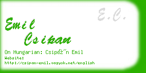 emil csipan business card